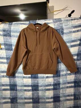 Reflex Life is out there Brown Pullover Hooded Sweatshirt